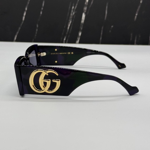 NEW GUCCI SQUARE SUNGLASSES GUCCI GG1425S 003 HAVANA GREY EYEWEAR - Picture 6 of 12